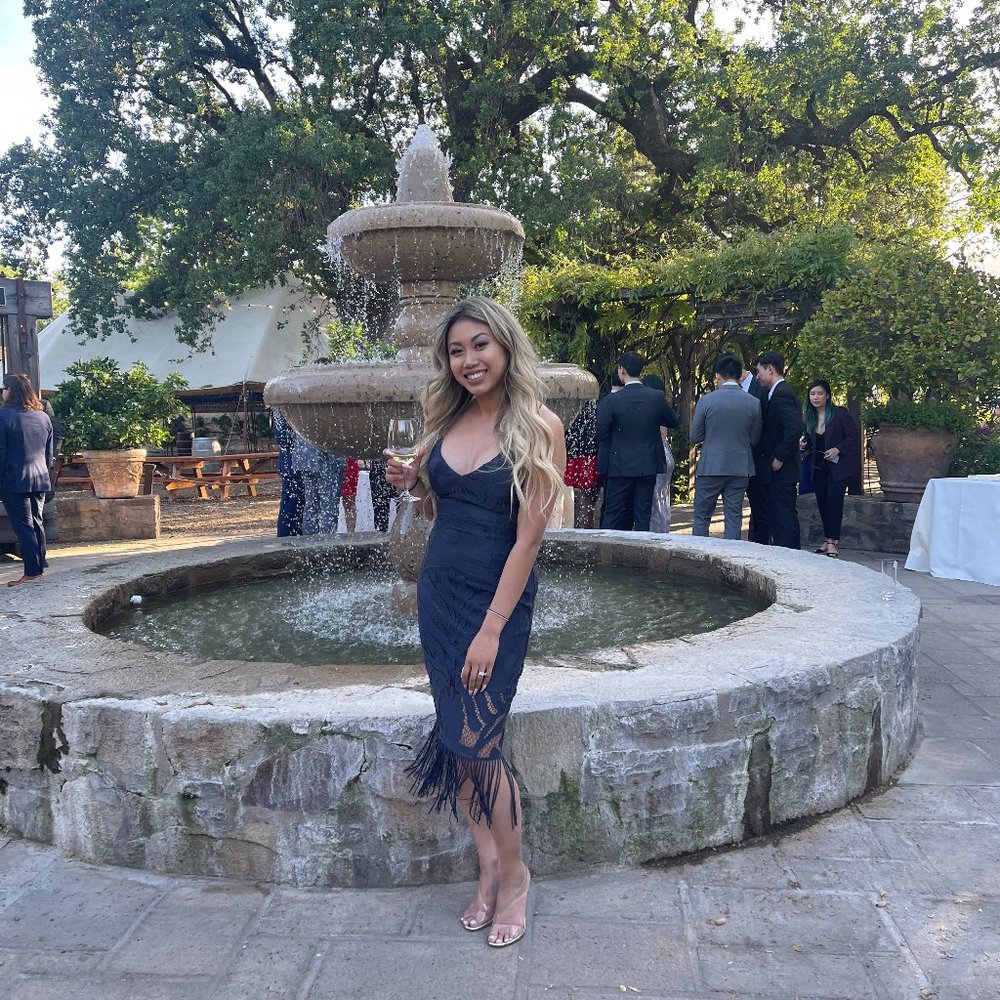 Blue fringe midi dress